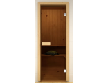 Дверь для сауны SAUNA MARKET 70*190 БРОНЗА (коробка из сосны)