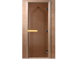 Дверь для сауны DoorWood 70*190 ВОСТОЧНАЯ АРКА, бронза